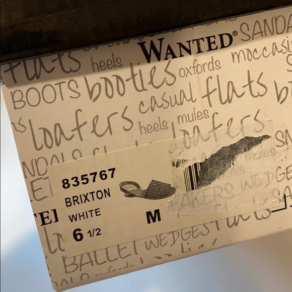 Wanted Brixton White Slip On Flat Sandals New - Picture 10 of 10